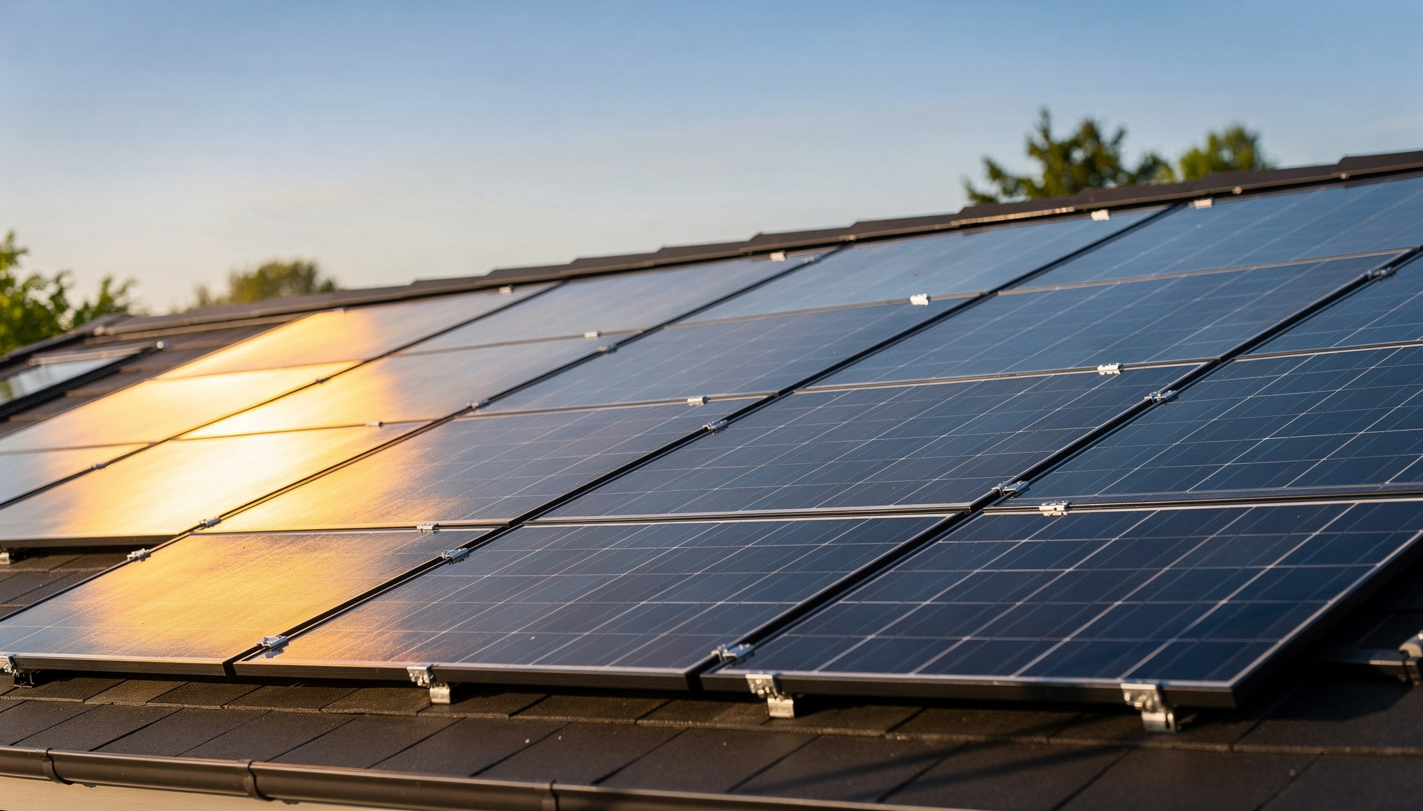 Solar consultation and planning scene with a modern house and project materials